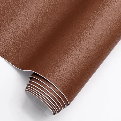 Leder Reparatur Flicken 40x100cm Hellbraun – Selbstklebender Kunstleder Patch Wasserdicht – Starke Haftung für Sofa, Autositz, Couch, Möbel, Tasche, Boot – Einfach anzubringen von JIHNM