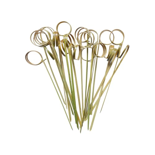 JIHUOO 100 Stück Ring Knoten Cocktail Picks Holz Vorspeisen-Spieße Fancy Charcuterie Zahnstocher Party Obst Sticks Dekorative Sandwich Lebensmittel Picks Lange Cocktail Zahnstocher für Getränke JIHUOO 100 Stück Ring Knoten Cocktail Picks Holz Vorspeisen-Spieße Fancy Charcuterie Zahnstocher Party Obst Sticks Dekorative Sandwich Lebensmittel Picks Lange Cocktail Zahnstocher für Getränke von JIHUOO