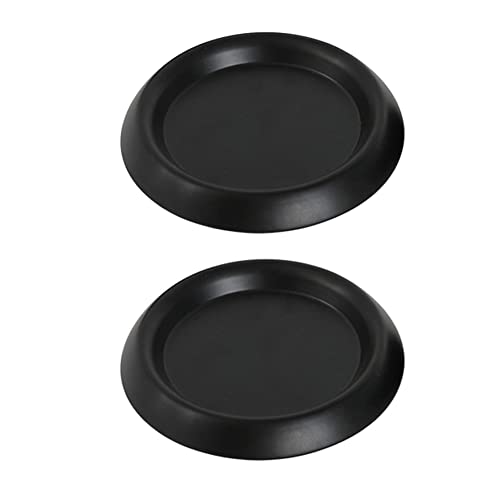 JIHUOO 2 Stücke Metall Kerzenständer Kerzenhalter Stumpenkerzenhalter Kerzenuntersetzer Kerzenteller Kerzenplatte Kerzenleuchter Kerzen Deko für Hochzeit Spa Home Schwarz von JIHUOO