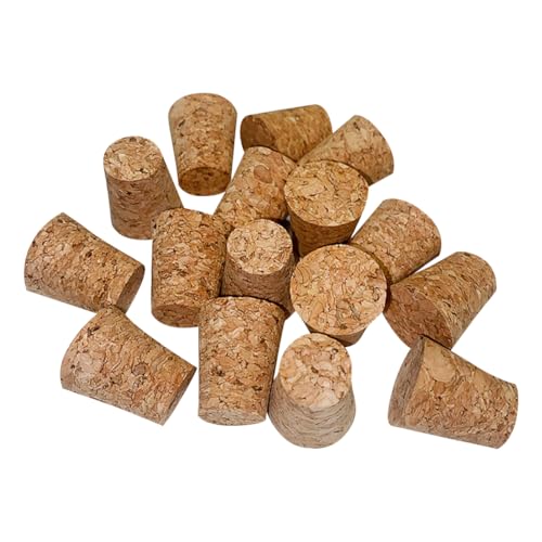 JIHUOO 30 Stück kleine Weichholzkorken aus Holz Weinflaschenverschluss Glasflasche Korken Stopfen Kork Flaschenverschluss Tops Bierflasche Ersatzkorken für Weinherstellung von JIHUOO