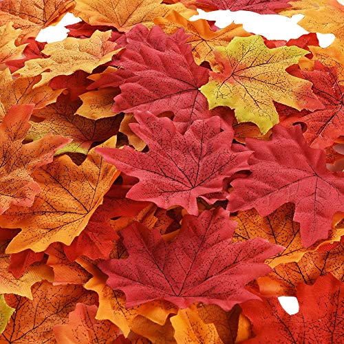 JIHUOO 300 Stück Künstliche Ahornblätter Ahornblatt Ahorn Laub Herbstlaub Blätter Herbst Dekoration JIHUOO 300 Stück Künstliche Ahornblätter Ahornblatt Ahorn Laub Herbstlaub Blätter Herbst Dekoration von JIHUOO