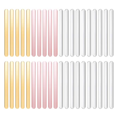JIHUOO 40 Stück 11,5 cm Acryl-Kuchen-Stiele Eis am Stiel Kunststoff Eisstäbchen Schokolade Süßigkeiten Form Sticks Wiederverwendbare Cake Pop Sticks Flach Cake Topper Sticks Multi von JIHUOO