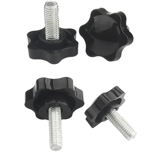 JIHXYER 4 Stück Sterngriffschrauben, M8 x 30 mm Durchmesser 32 mm Sternschrauben, Sternkopfschrauben für Rotierende Maschinen, Farbe Schwarz JIHXYER 4 Stück Sterngriffschrauben, M8 x 30 mm Durchmesser 32 mm Sternschrauben, Sternkopfschrauben für Rotierende Maschinen, Farbe Schwarz von JIHXYER
