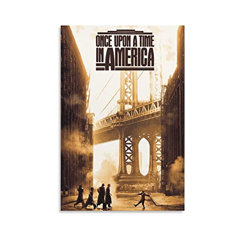 Classic Movie Poster Once Upon A Time in America Poster Leinwand Poster Wandkunst Bild Drucke Hängende Foto Idee Dekor Home Poster Kunstwerke 61 x 91,4 cm von JIJIE