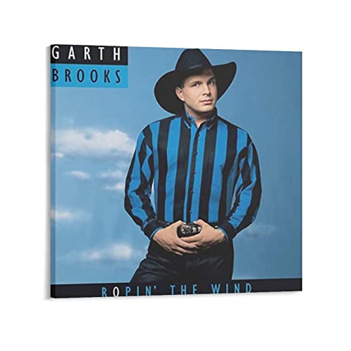 JIJIE Garth Brooks Musik-Sänger-Poster, Leinwandkunst, Poster und Wandkunst, Bilddruck, moderne Familiendekoration, Poster, 30 x 30 cm von JIJIE