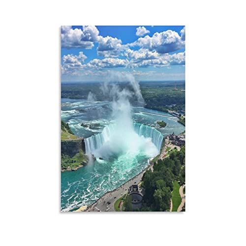 JIJIE Niagara Falls Landschaft Natur Fotografie Poster Kunst Poster Leinwand Malerei Dekor Wanddruck Foto Zuhause Modern Dekorative Poster 30,5 x 45,7 cm (30 Stück) von JIJIE