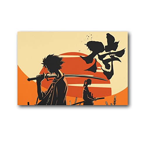 Samurai Champloo Kunstdruck, Leinwand, Poster, Wandmalerei, Kunstposter, Dekoration, moderne Heimkunstwerke, 40 x 60 cm von JIJIE