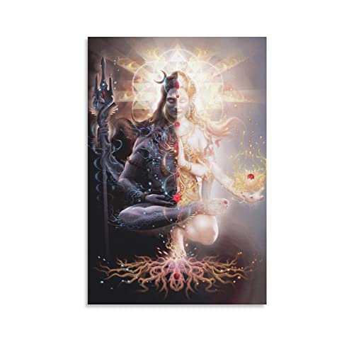 Shiva Y Shakti Tantra Poster Poster Kunst Wandbild Leinwand Poster Moderne Schlafzimmer Dekor 60 x 90 cm von JIJIE