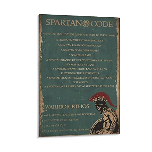 Spartan Code empfohlen Posterdruck Fotokunst Malerei Leinwand Poster Zuhause Moderne Dekoration Poster 20 x 30 cm von JIJIE