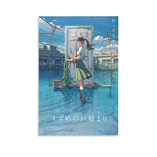 Suzume No Tojima Hot Poster, Leinwand, Poster, Wandkunst, Bild, hängende Fotoidee, Dekoration, Heimposter, Kunstwerke, 20 x 30 cm von JIJIE
