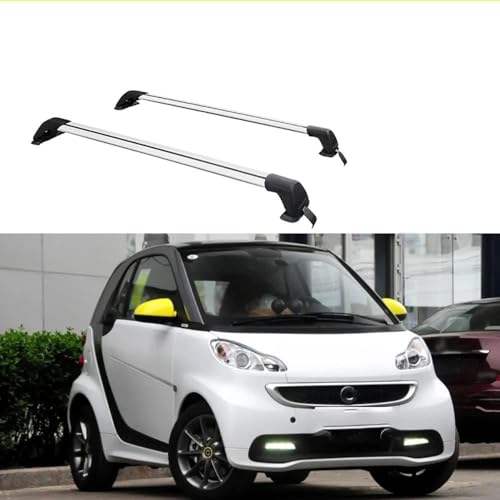 JILEIOK 2 Stück Auto DachträGer Crossbar für Smart 451 453 Fortwo 2007-2014, Dachgepäckträger Alu Relingträger Gepäckträger QuerträGer ZubehöR,2007-2014 JILEIOK 2 Stück Auto DachträGer Crossbar für Smart 451 453 Fortwo 2007-2014, Dachgepäckträger Alu Relingträger Gepäckträger QuerträGer ZubehöR,2007-2014 von JILEIOK