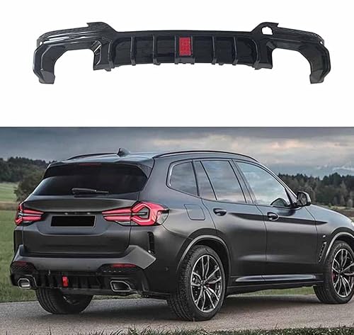 JILEIOK Auto Heckstoßstange Diffusor für BMW X3 G01 G08 Lci 2022-2023, ABS Heckdiffusor Heckspoiler Lippe Splitter Kratzfeste Schützen High Performance Zubehör von JILEIOK