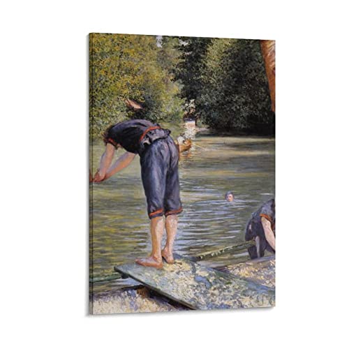 JILIP Bathers By Gustave Caillebotte Poster Druck Kunst Wandbild Leinwand Poster Modern Bedroom D von JILIP