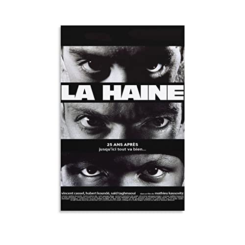 JILIP La Haine 90er Jahre Filmposter (3) Wandkunst Bild Gemälde Poster Leinwand Druck Poster Kunstwerke Raumdekoration 60 x 90 cm von JILIP