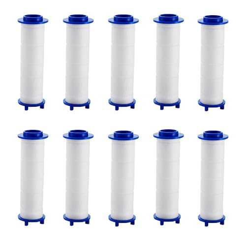 PP Baumwollfilter, 3,1 Zoll 10 Stück Duschkopf Filterpatronen, Hochdruck Hand Turbo Lüfter Dusche PP Baumwoll Ersatzfilter von JILIP