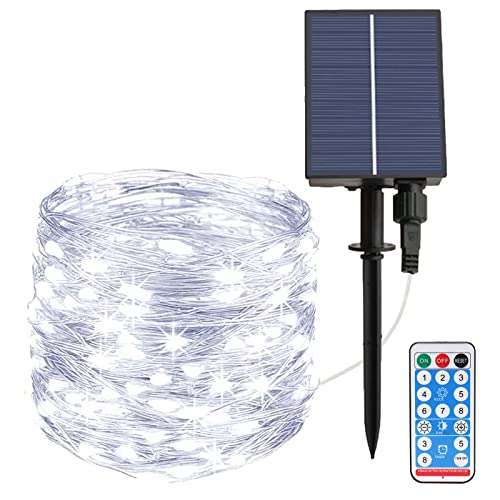 JIMACRO Solar Lichterkette Outdoor, 20M 200 LED LED String Lichter Garten im Freien, Wasserdichte String Lights mit Großem Solarpanel, 8-Moden Dekorative Lichter für Garten Patio Yard Bäume von JIMACRO