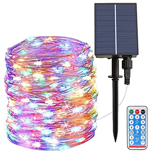 JIMACRO Solar Lichterkette Outdoor, 30M 300 LED LED String Lichter Garten im Freien, Wasserdichte String Lights mit Großem Solarpanel, 8-Moden Dekorative Lichter für Garten Patio Yard Bäume von JIMACRO