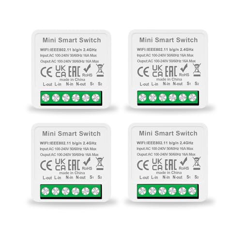 4 PCS JIMEIDA Wlan Lichtschalter Module,Mini DIY Smart Module,Neutralleiter Erforderlich,Kompatibel mit Tuya App,Alexa,Google Assistant 4 PCS JIMEIDA Wlan Lichtschalter Module,Mini DIY Smart Module,Neutralleiter Erforderlich,Kompatibel mit Tuya App,Alexa,Google Assistant von JIMEIDA