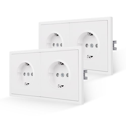 JIMEIDA 2 PCS Steckdose Weiß Matt Unterputz Glattes Hautgefühl mit Steckklemme Steckdose Wandsteckdose JIMEIDA 2 PCS Steckdose Weiß Matt Unterputz Glattes Hautgefühl mit Steckklemme Steckdose Wandsteckdose von JIMEIDA