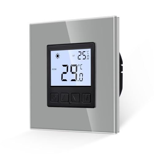 JIMEIDA Digital Programmierbar Thermostat Heizung Grau Bodenheizkammer Konstante Temperaturkammer für elektrische Heizung und Heizheizungstemperaturregelung von JIMEIDA