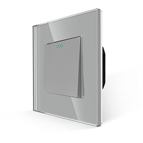 JIMEIDA Kipplichtschalter 1 Fach 1 Weg Glas Lichtschalter Grau Unterputz Taste Schalter Wandschalter Kristall Kippschalter 10 Amp,250 V JIMEIDA Kipplichtschalter 1 Fach 1 Weg Glas Lichtschalter Grau Unterputz Taste Schalter Wandschalter Kristall Kippschalter 10 Amp,250 V von JIMEIDA
