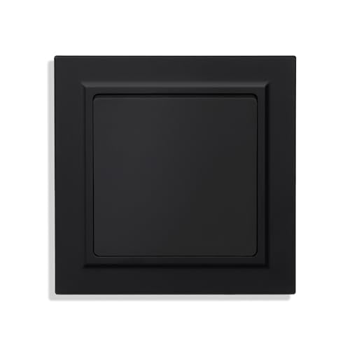 JIMEIDA Lichtschalter Schwarz PC Glattes Hautgefühl Mit Haken 1 Fach 2 Weg Unterputz Taste Schalter Wandschalter 10 Amp,250 V von JIMEIDA