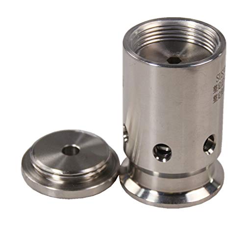 Werkzeug Kompatibel mit 1 Stück 1,5" Tri-Clamp Ferrule Außendurchmesser 50,5 mm 304 Edelstahl 0-1/2/3 Bar Einstellbares Überdruck-Unterbrecher-Vakuumventil (Größe: 64 mm) von JIMIGGAO