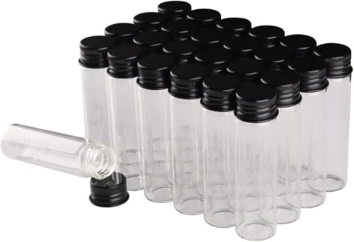 Werkzeug Kompatibel mit 24 Stück 20 ml transparente Gewürzflaschen aus Glas mit schwarzem Aluminiumdeckel, 22 x 80 mm, Gewürzgläser für Kunsthandwerk Werkzeug Kompatibel mit 24 Stück 20 ml transparente Gewürzflaschen aus Glas mit schwarzem Aluminiumdeckel, 22 x 80 mm, Gewürzgläser für Kunsthandwerk von JIMIGGAO