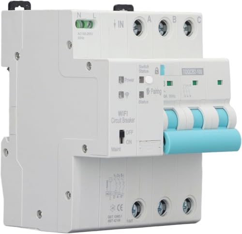 Werkzeug Kompatibel mit 3P 145-295V 63A WiFi Messschalter Fernsteuerungsschalter Störschutzschalter von JIMIGGAO