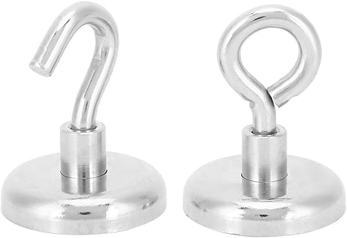 Werkzeug Kompatibel mit Aufhängehaken, 2 Stück Angelmagnet Magnethaken 31lbs Hubmagnete N35 Dreischichtbeschichtung, Gebrauchshaken von JIMIGGAO