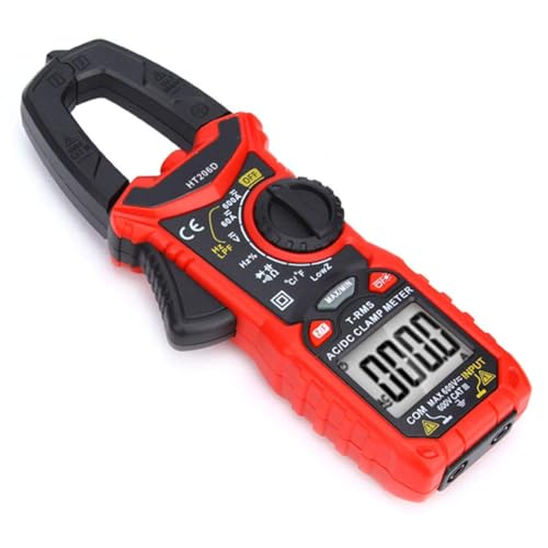 Werkzeug Kompatibel mit Digitales Zangenmessgerät, HT206 AC DC Tragbares Multifunktions-Zangenmessgerät mit NCV TRMS-Widerstand, Taschenlampe, Durchgangssummer, 6000 Zählimpulse, Multitester (HT206B) von JIMIGGAO
