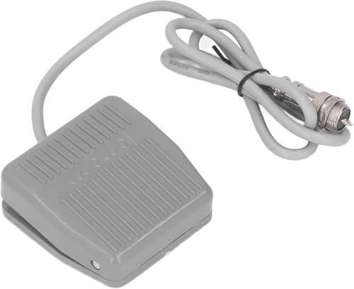 Werkzeug Kompatibel mit Fußschalterpedal, elektrischer Fußschalterpedal, 1 Schließer, 1 Öffner, freihändiger Fußschalter, 1 Meter Kabel mit 2-poligem Luftfahrtstecker, Drucktastenschalter von JIMIGGAO
