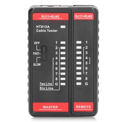 Werkzeug Kompatibel mit Kabeltester, Telefonkabeltester, Netzwerkkabeltester für kompatibel mit LAN-Telefon RJ11 RJ45 Netzwerkkabel-Testwerkzeug, Kabel-Telefon-Testwerkzeug, Computer-Ethernet-Kabel von JIMIGGAO