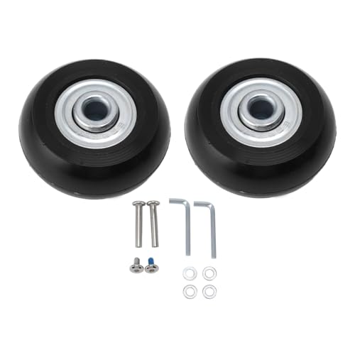 Werkzeug Kompatibel mit Lenkrolle aus Gummi, 2 Stück Kofferrollen, Ersatzräder, Lager, Reparatursätze (50 mm x 18 mm) von JIMIGGAO