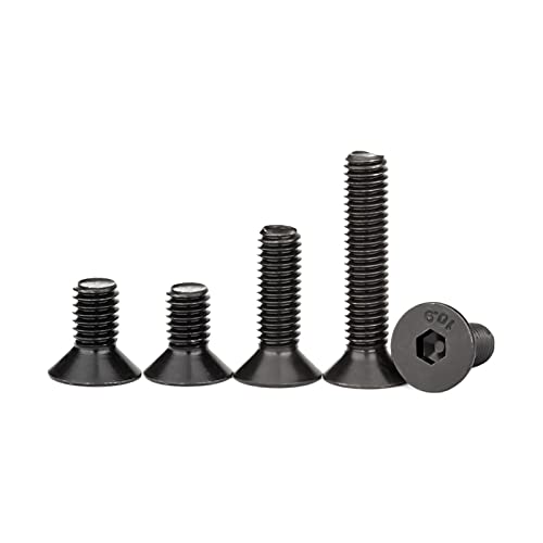 Werkzeug Kompatibel mit M2 M2.5 M3 M4 M5 M6 M8 M10 Sechskant-Innensechskant-Senkkopfschraube, Senkkopfschraube, Schwarz, Klasse 10.9, DIN7991, Möbelschrauben (Farbe: 80 mm, Größe: M8, 5 Stück) von JIMIGGAO