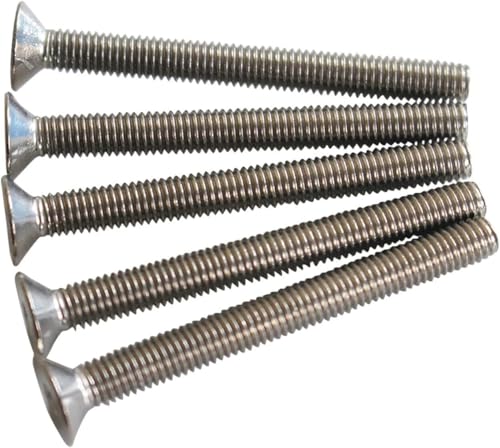 Werkzeug Kompatibel mit Sechskant-Innensechskant-Flachkopfschraube 304 Edelstahl DIN7991 Senkkopf-Inbusschraube Bolzen M2 M2,5 M3 M4 M5 M6 M8 M10 (Farbe: 100 mm, Größe: M10 5 Stück) von JIMIGGAO
