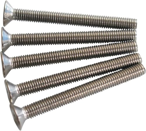 Werkzeug Kompatibel mit Sechskant-Innensechskant-Flachkopfschraube 304 Edelstahl DIN7991 Senkkopf-Inbusschraube Bolzen M2 M2,5 M3 M4 M5 M6 M8 M10 (Farbe: 25 mm, Größe: M6 10 Stück) von JIMIGGAO