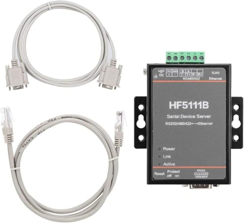 Werkzeug Kompatibel mit Serieller Netzwerkserver HF-5111B Serieller Server 3-in-1 RJ45 RS232/RS485/RS422 zu Ethernet Serieller Server DTU mit seriellem Kabel und Netzwerkkabel von JIMIGGAO