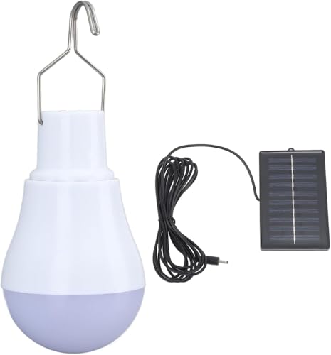 Werkzeug Kompatibel mit Solar Glühbirne Weiße LED Birne Haken Design Solar Licht für Kompatibel mit Notfall Camping Zelt von JIMIGGAO