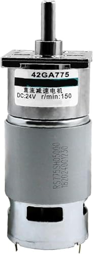 Werkzeug Kompatibel mit Stück Hohes Drehmoment 25 W 10–600 U/min 60KGF.CM 775 Getriebemotor 12 V 24 V DC-Getriebemotor (Farbe: 600 U/min, Größe: 24 V)(100rpm,24V) von JIMIGGAO