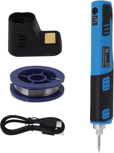 Werkzeug Kompatibel mit Tragbarer Lötkolben, wiederaufladbarer USB-Akku, Radio, sicherer Griff, kompatibel mit Lithium-Ionen-Kit-Lötkolben für Haushaltsgeräte (rot) von JIMIGGAO