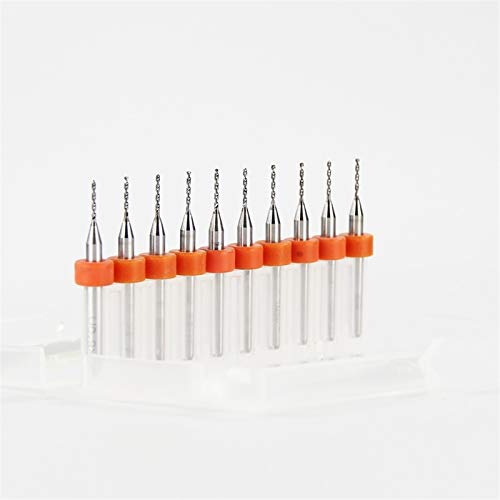 Werkzeug Kompatibel mit bolt 10 Stück 0,9 mm Import-Hartmetall-Leiterplattenbohrer, Mini-CNC-Bohrersatz für Leiterplatten, Holzbearbeitungswerkzeuge (Größe: 10 Stück 0,9 mm) von JIMIGGAO