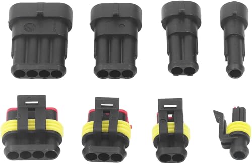 Werkzeug kompatibel mit Auto Steckverbinder-Kit, Wasserdicht Stecker Set für Auto, LKW, Motorrad und Wohnmobil, Versand eines 254-teiligen Sortiments mit Terminals von JIMIGGAO