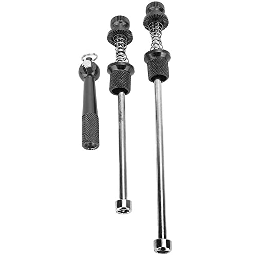 Werkzeug kompatibel mit Bolzen 1 Satz ultraleichte Aluminiumlegierung Fahrradstifte, Diebstahlsicherung, Schnellspanner, Radnabe Sicherheitsverriegelungswerkzeug (Color : Black) von JIMIGGAO