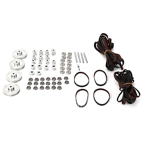 Werkzeug kompatibel mit GT2 Riemen-Set, Synchronrad-Riemen-Set, GT2, Zahnriemenscheibenkit, 3D-Drucker-Zubehör für Voron V2.4, 5 Meter, GT2 Zahnriemenscheiben von JIMIGGAO
