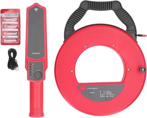 Werkzeug kompatibel mit Rohrverstopfungsdetektor, tragbares Plugging Clogging Tester Instrument 30.0 m Kabel für Metall PVC Rohre von JIMIGGAO