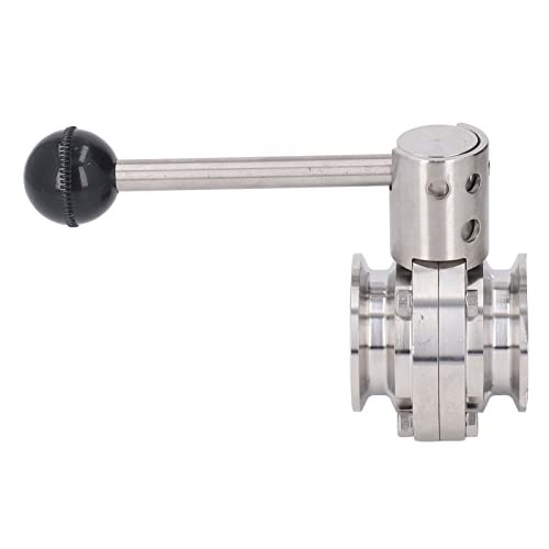 Werkzeug kompatibel mit Sanitär-Absperrklappe, Sanitär-Absperrklappe mit Silikon-Unterlegscheibe PN1.6 Maximaldruck Edelstahl-Klemme, Absperrklappen (45 mm Rohr-Außendurchmesser) von JIMIGGAO