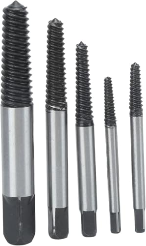 Werkzeug kompatibel mit beschädigten Schraubenausdrehern, 5-teiliges Schraubendreher-Set, kompatibel mit gebrochenen Bolzen und abisolierten Gewinden, Entfernen von gebrochenen Schrauben, feine von JIMIGGAO