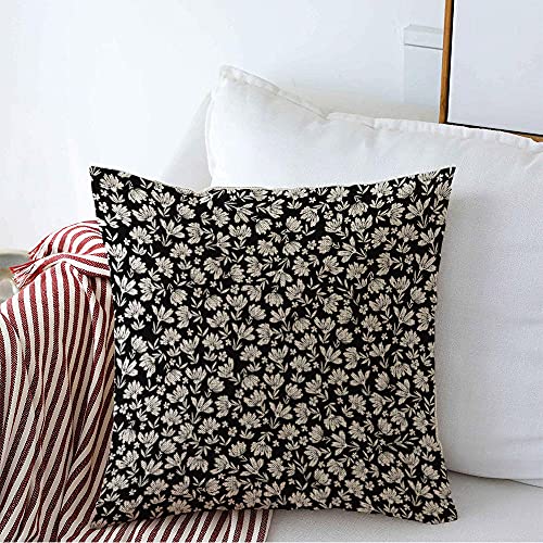 JIMOWANG Beautiful Daisy Lilly Vintage Throw Pillow Case Modern Cushion Cover Square Pillow Cover Decoration for Sofa Bed Chair Car 18 X 18 Inch von JIMOWANG