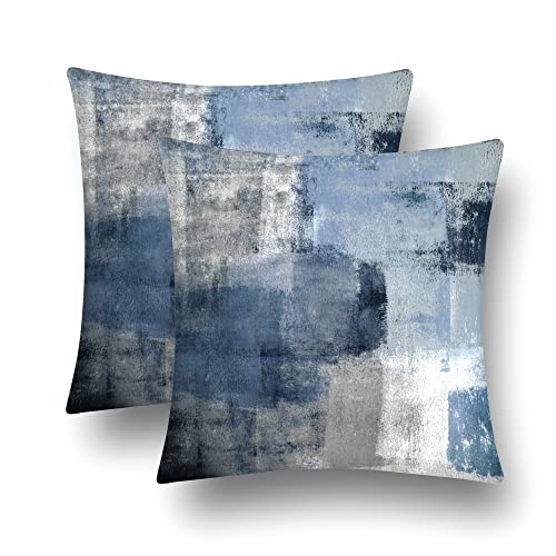 JIMOWANG Blue Velvet Abstract Pillow Covers Set of 2 Modern Accent Navy Gray Throw Pillow Cover Soft Elegant Decorative Couch Cushion Cover 18 X 18 Inch JIMOWANG Blue Velvet Abstract Pillow Covers Set of 2 Modern Accent Navy Gray Throw Pillow Cover Soft Elegant Decorative Couch Cushion Cover 18 X 18 Inch von JIMOWANG